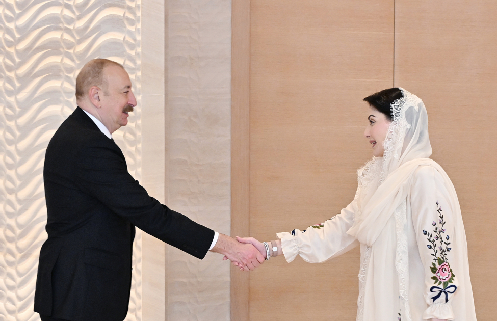 Prezident İlham Əliyev Pakistanın Pəncab əyalətinin Baş nazirini qəbul edib