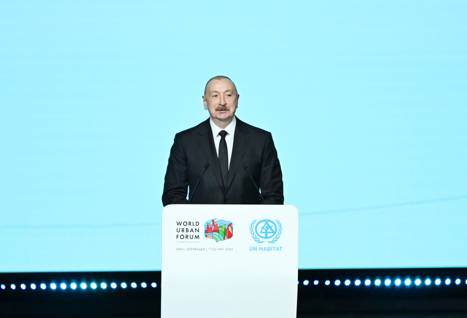 Prezident İlham Əliyev WUF13 açılış mərasimindən birgə foto paylaşıb