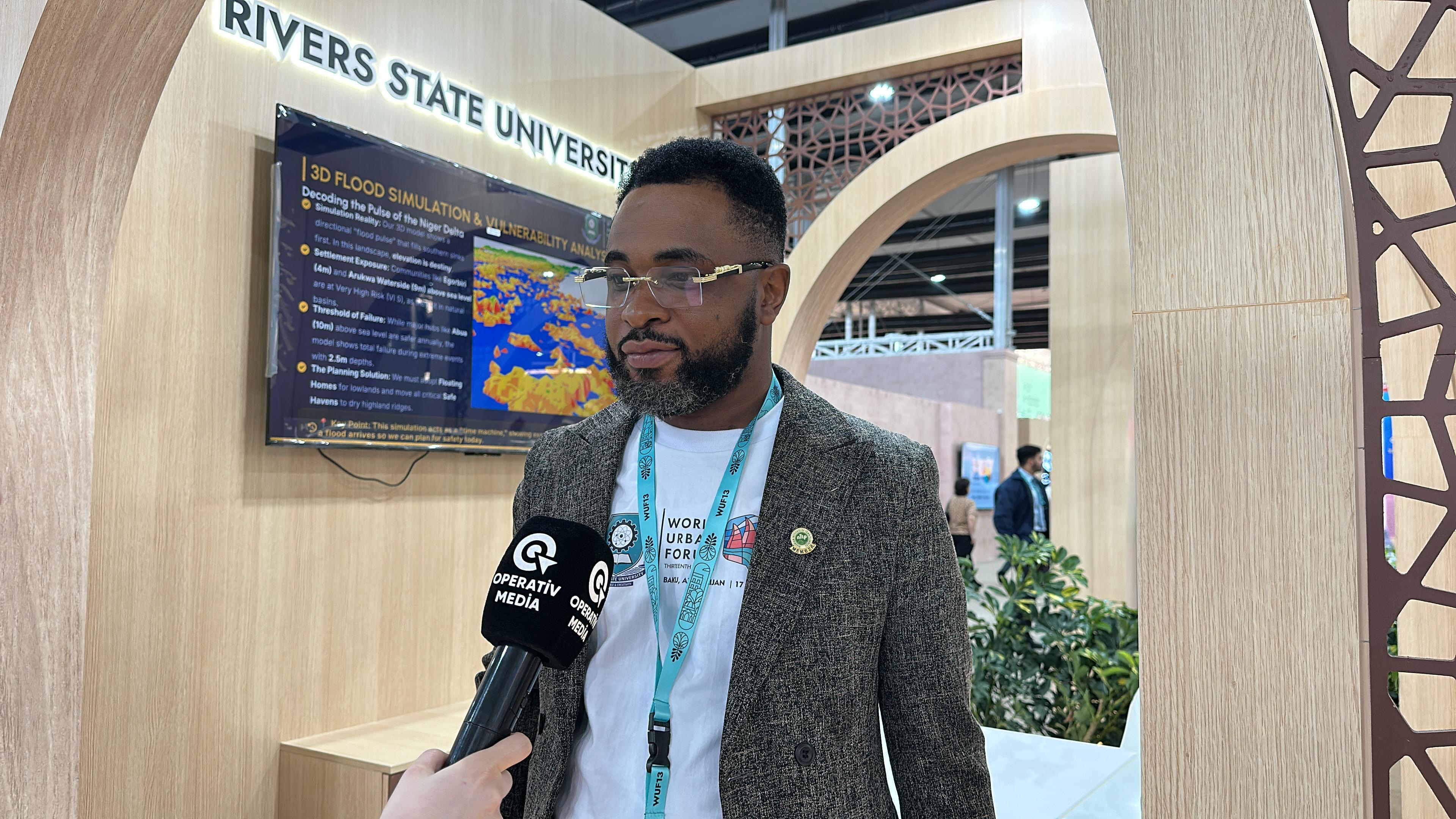 WUF13-də Nigeriya nümayəndəsi: “Niger Deltasında üzən evlər və yeni şəhərsalma modeli təklif edirik”