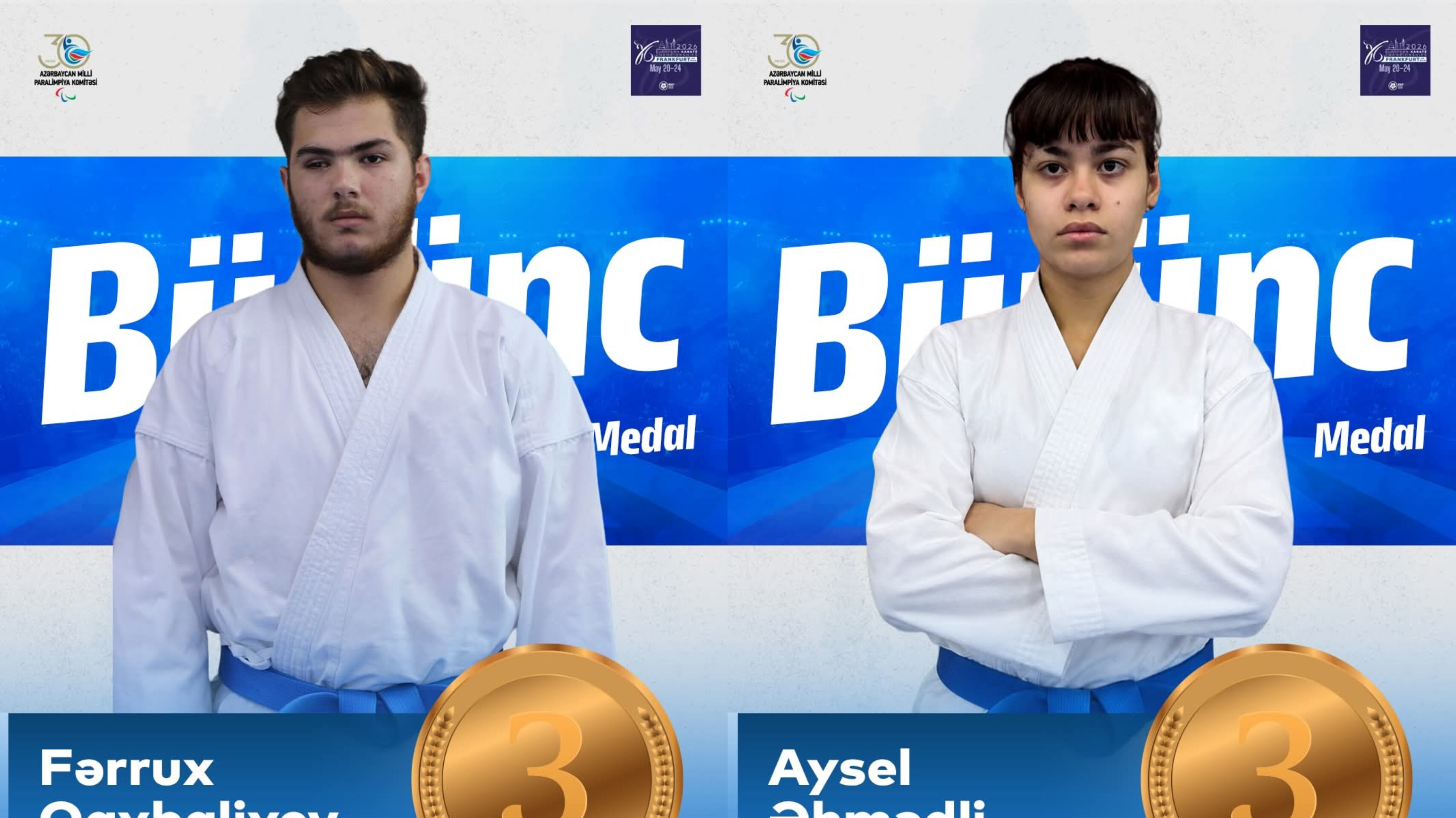 Azərbaycan parakarateçiləri Avropa çempionatına medallarla başladı