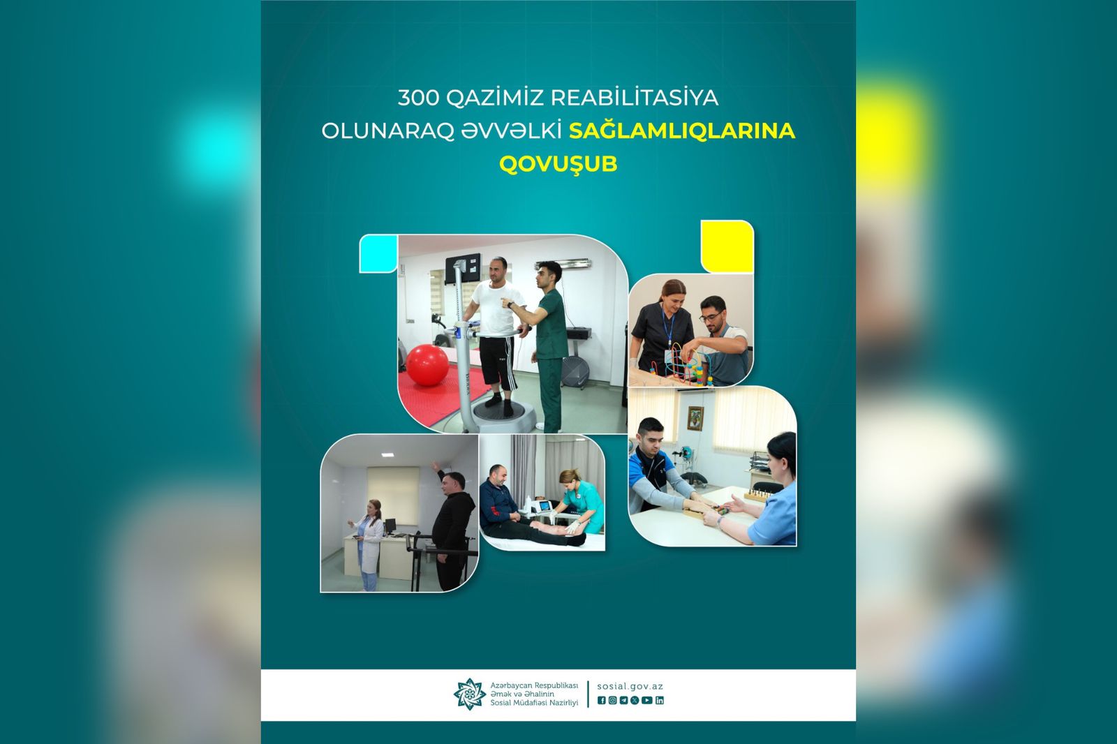 300-dək qazimiz reabilitasiya olunaraq əvvəlki sağlamlıqlarına qovuşub