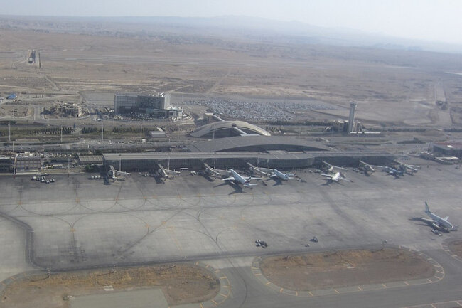 İmam Xomeyni aeroportunda yanğın olub