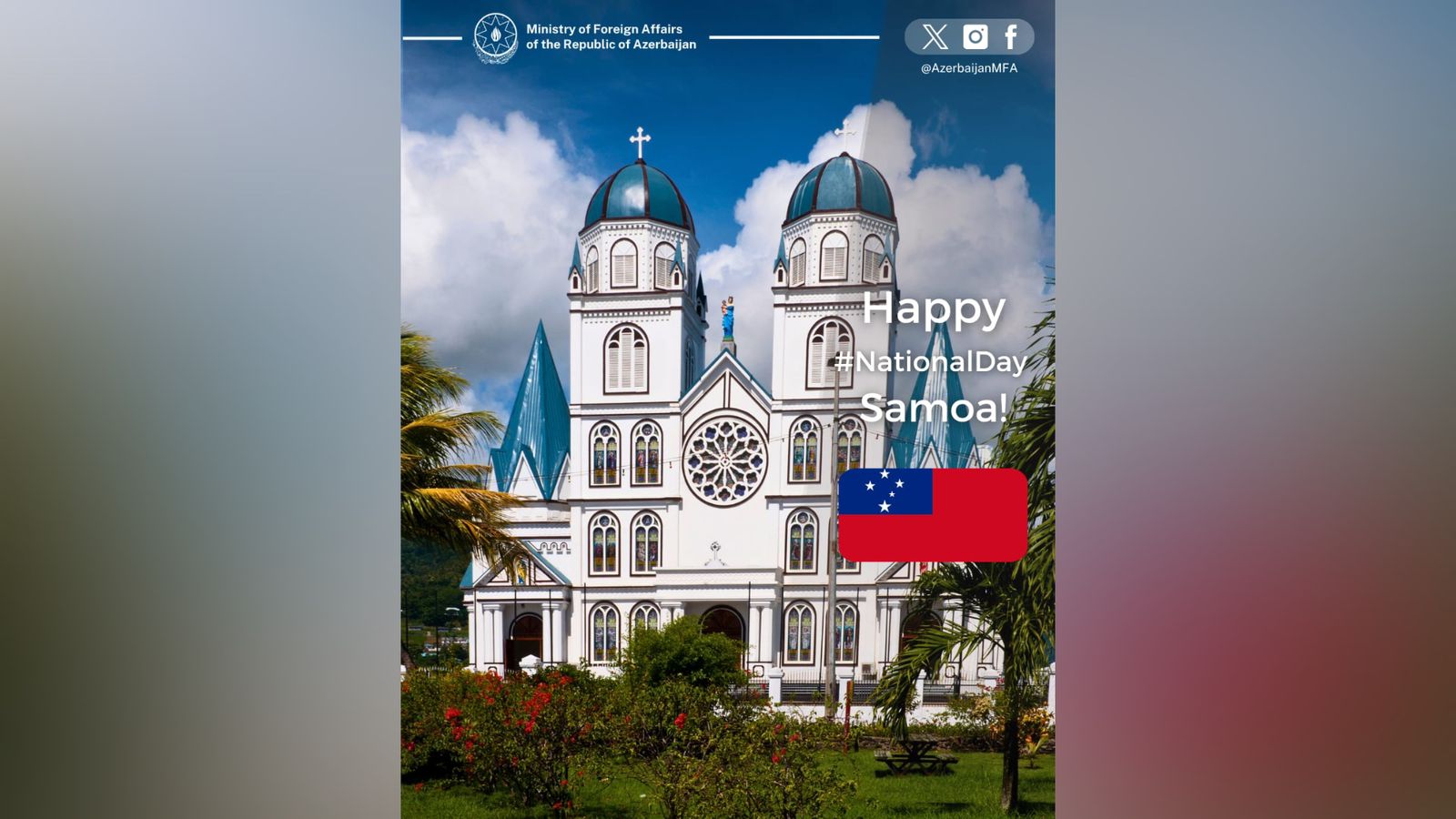 Azərbaycan XİN Samoanı təbrik edib