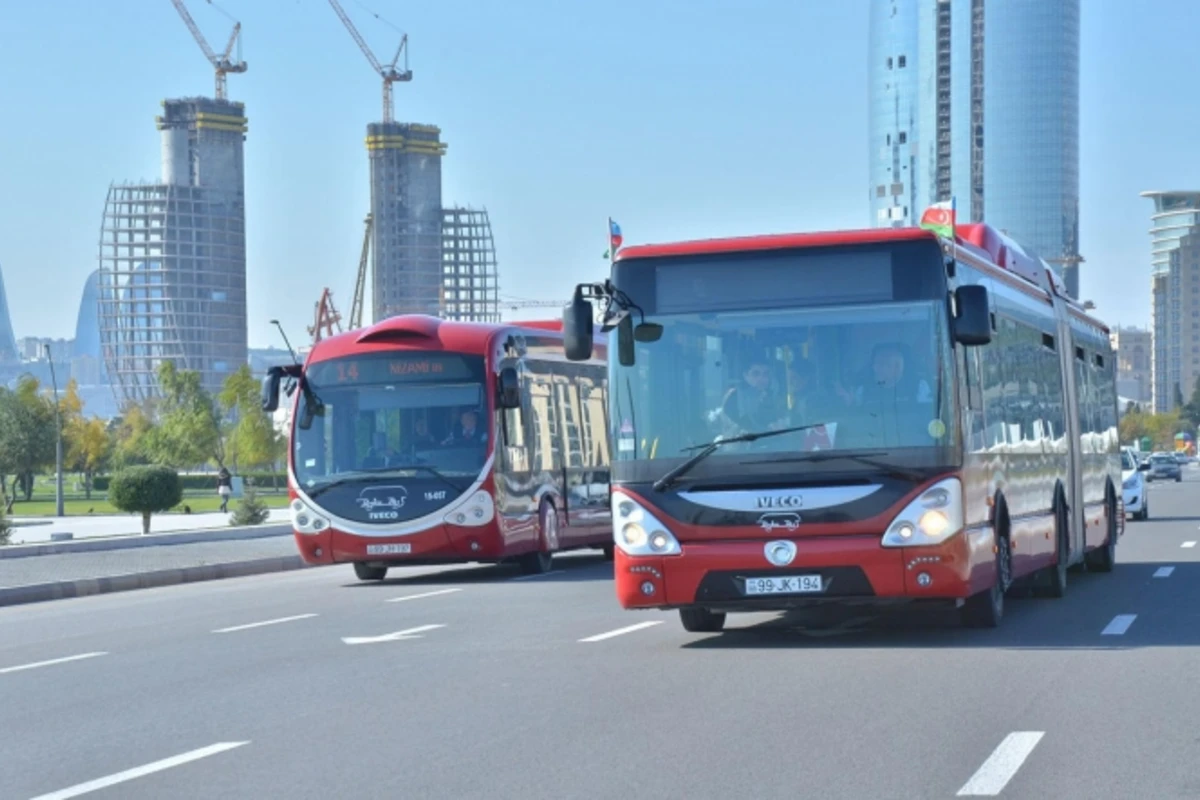 Bakının iki marşrut xətti üzrə avtobuslar yenilənib