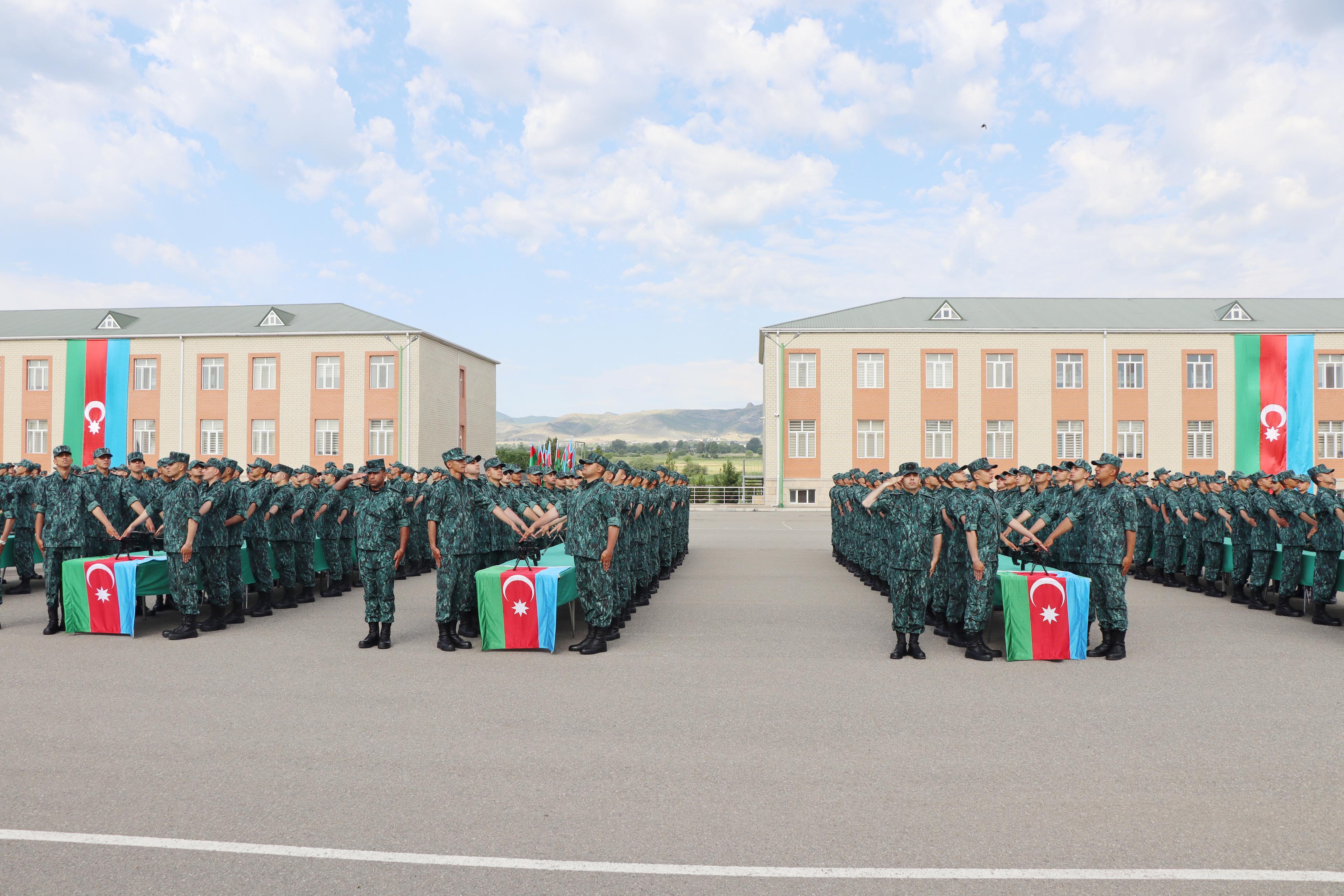 Gənc əsgərlərin andiçmə mərasimi keçirilib