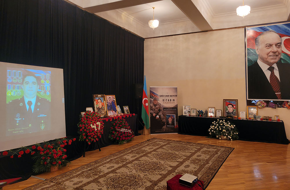 Şəhid mayor Elnur Hacıyevin xatirəsi yad edilib