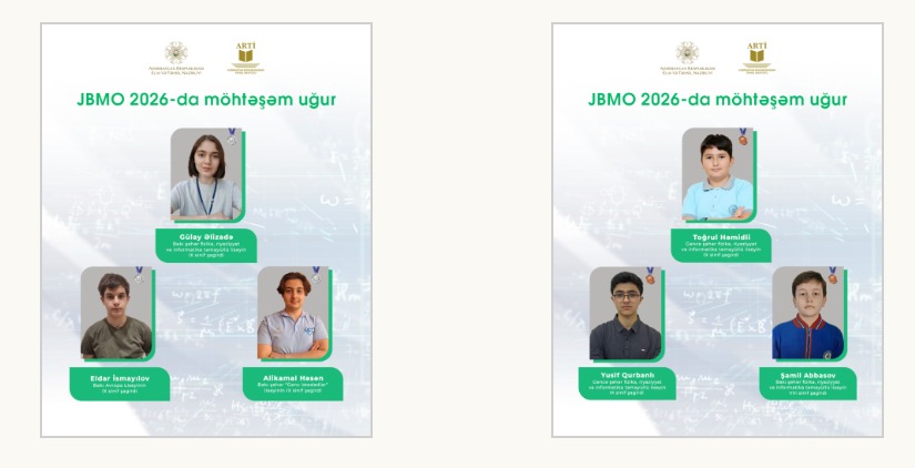  Azərbaycan məktəbliləri beynəlxalq olimpiadada 6 medal qazanıblar - FOTO
