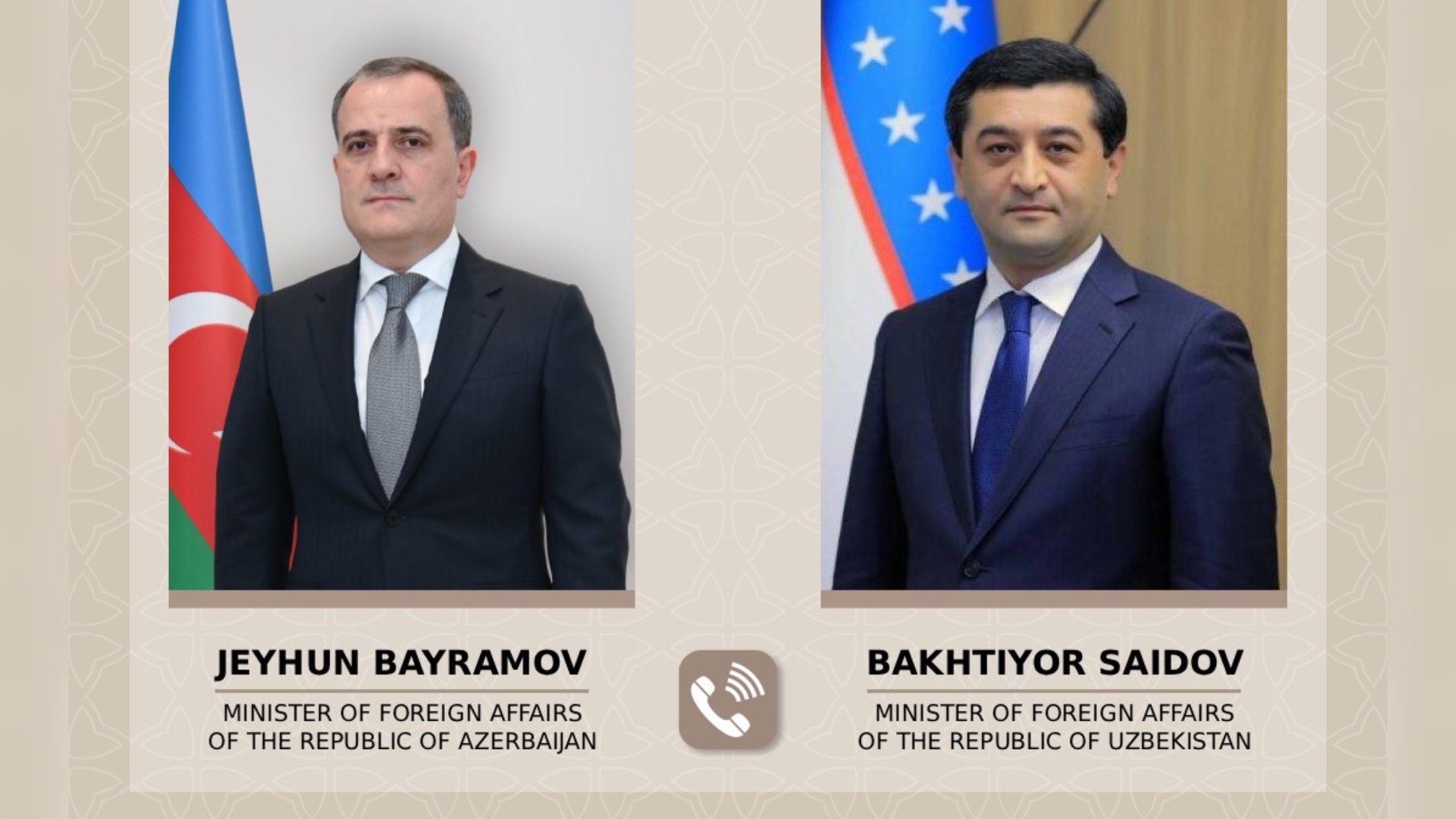 Ceyhun Bayramov və Bəxtiyor Səidov Bakı və Daşkəndin strateji tərəfdaşlığını müzakirə ediblər