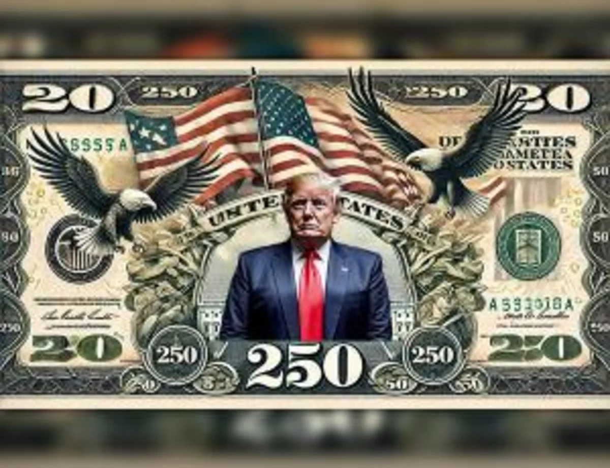 Trampın təsviri olan 250 dollarlıq əskinasın xərcləri yoxlanıla bilər
