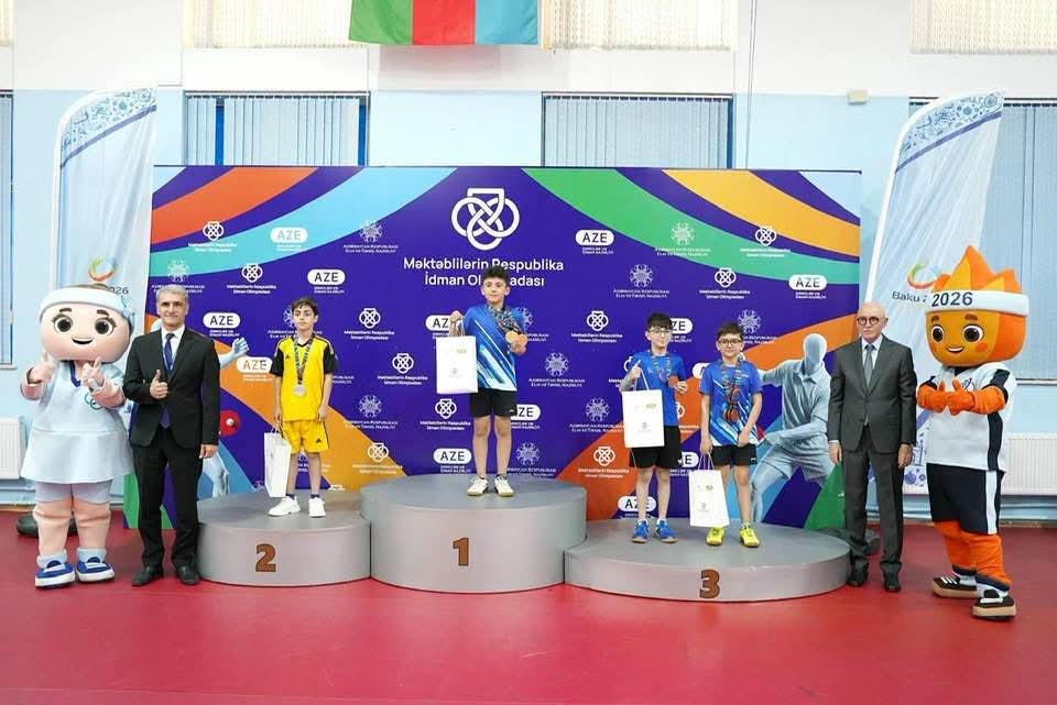 Məktəblilərin Respublika İdman Olimpiadasında stolüstü tennis yarışlarına yekun vurulub