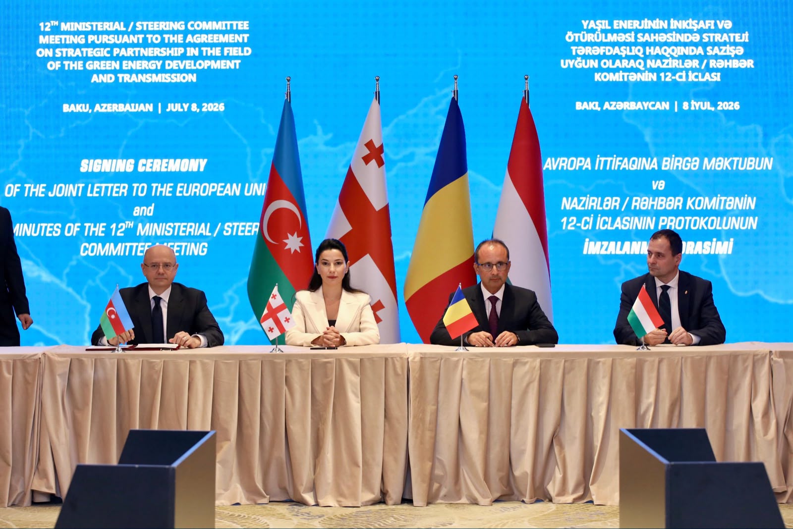 “Xəzər-Qara dəniz-Avropa Yaşıl Enerji Dəhlizi” layihəsi tamamlanıb