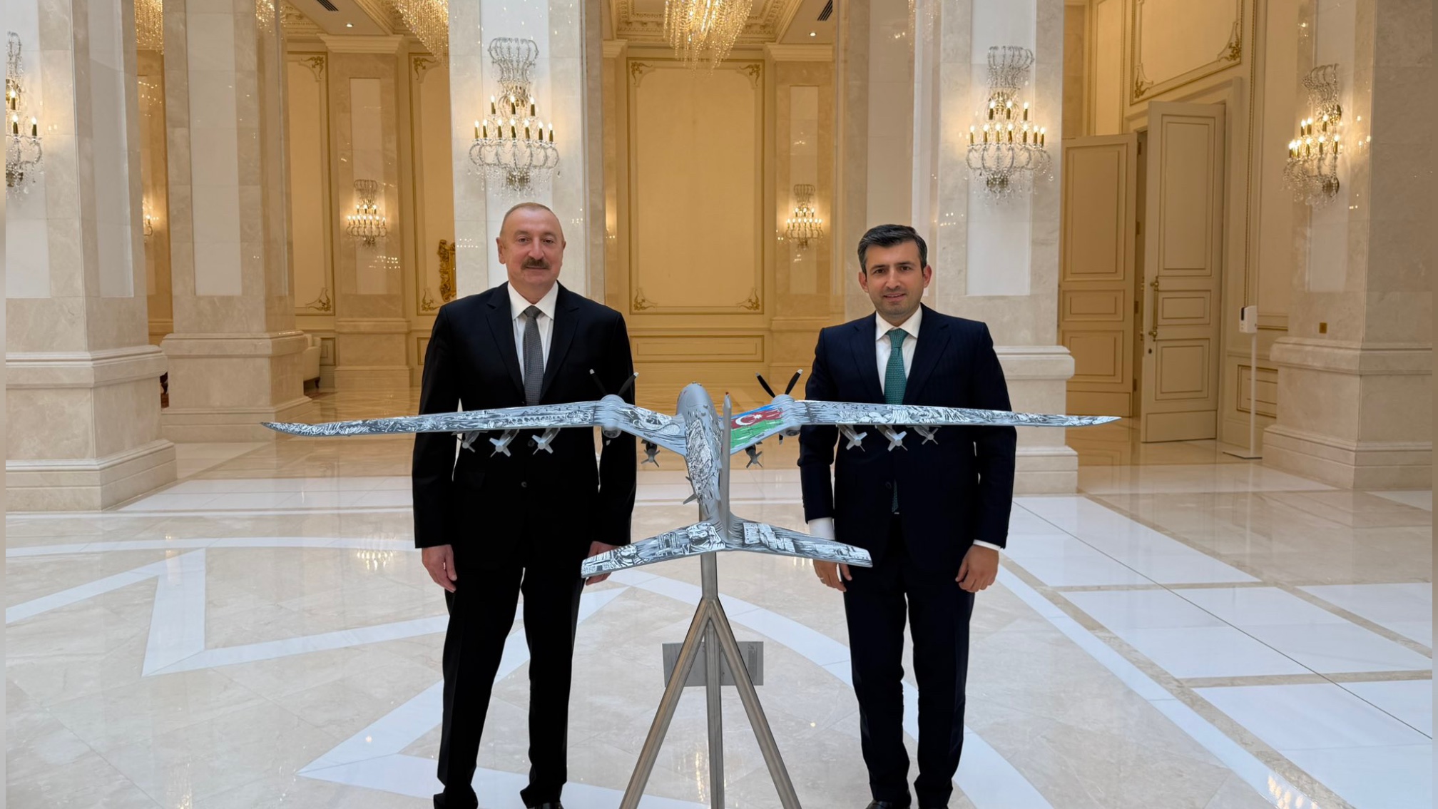Selçuk Bayraktar İlham Əliyev ilə görüşündən paylaşım edib