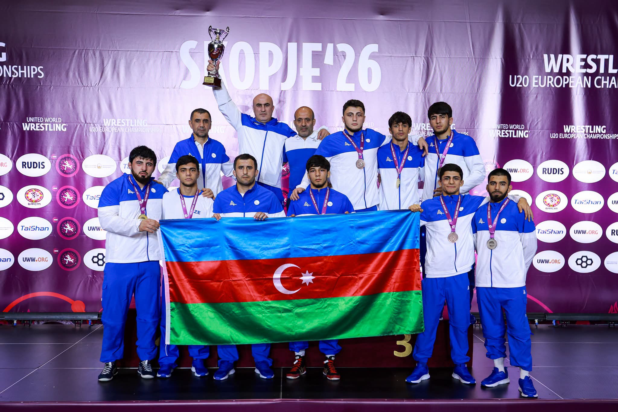 Azərbaycanın U20 sərbəst güləş millisi Avropa çempionatında tarixi rekorda imza atdı