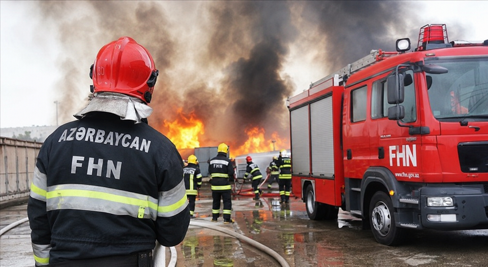  Avtovağzal Kompleksinin yaxınlığında yanacaq daşıyan avtomobildə yanğın baş verib