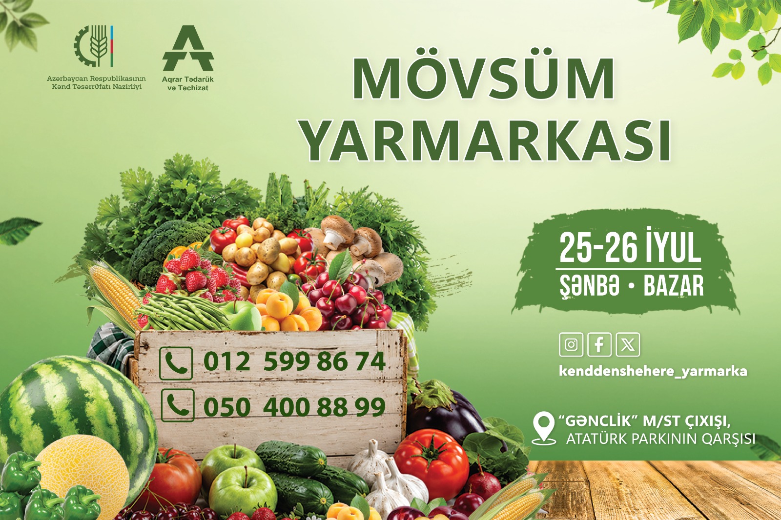 “Kənddən Şəhərə” Mövsüm yarmarkası keçiriləcək