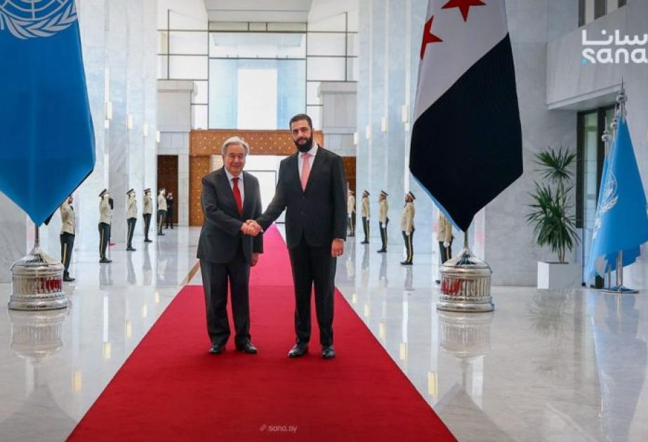 UN Chief António Guterres Meets Syrian Interim President Ahmed al-Sharaa