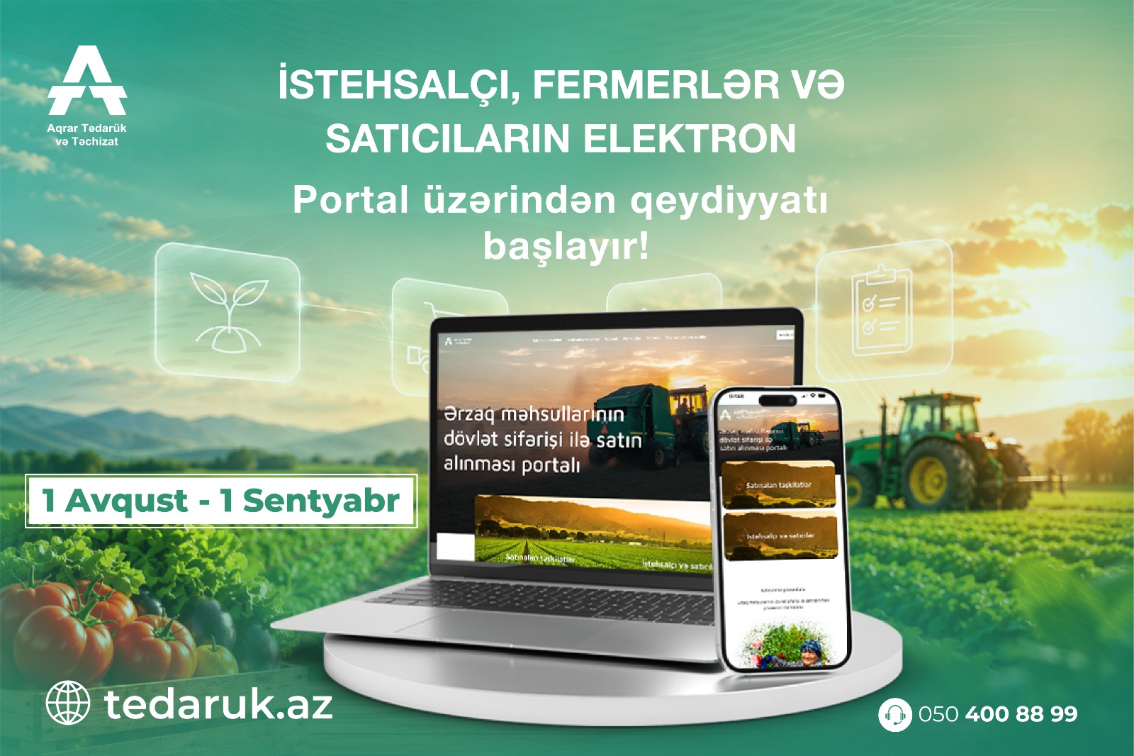 İstehsalçı və satıcıların “tedaruk.az” portalında təkliflərini yerləşdirməsi prosesinə başlanılacaq