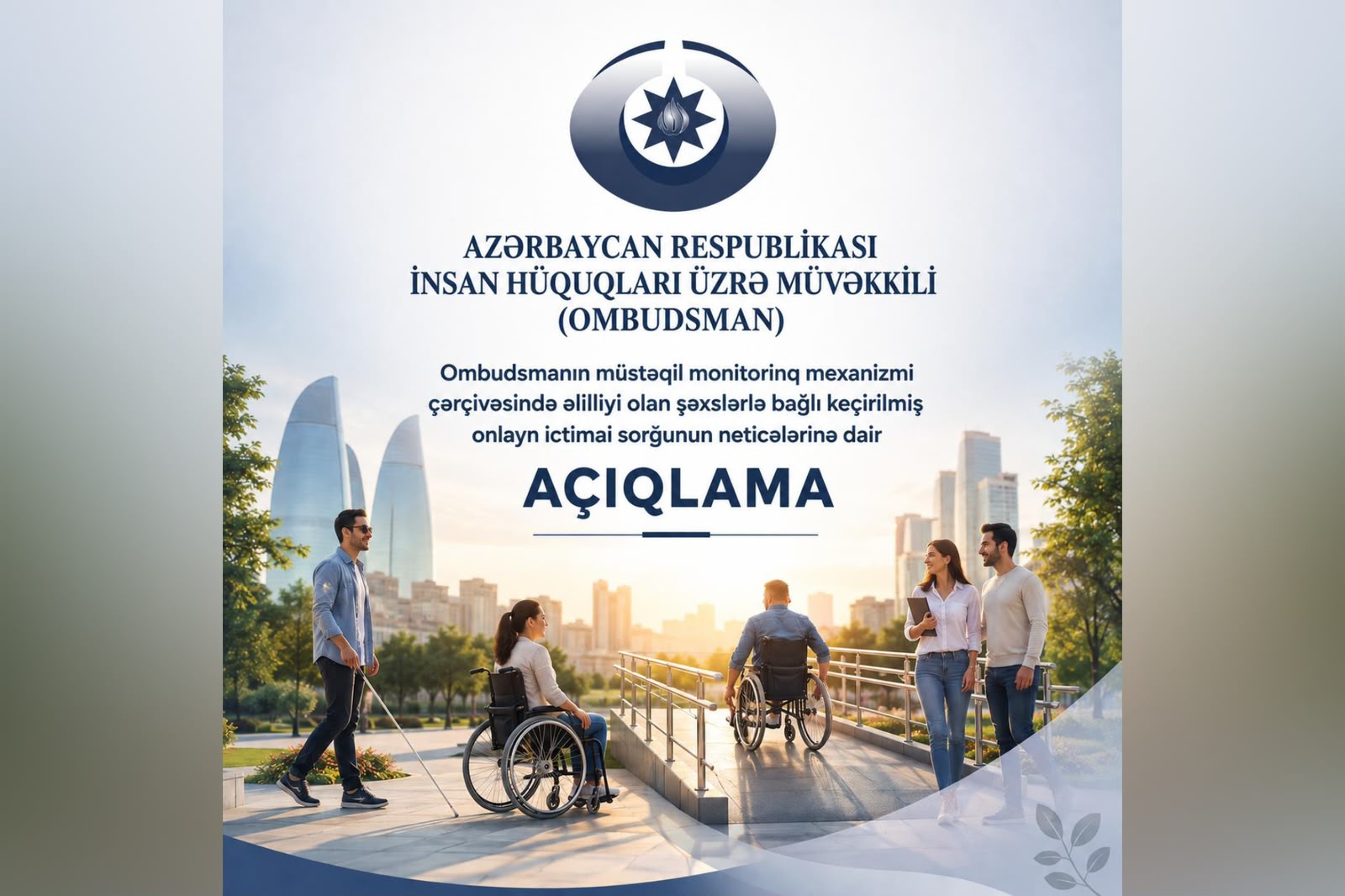 Əlilliyi olan şəxslərin hüquqları ilə bağlı ictimai sorğunun nəticələri açıqlanıb