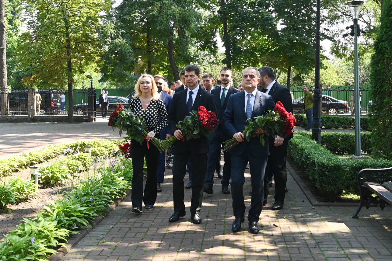 Ceyhun Bayramov Ukraynanın İrpen şəhərinə gəlib