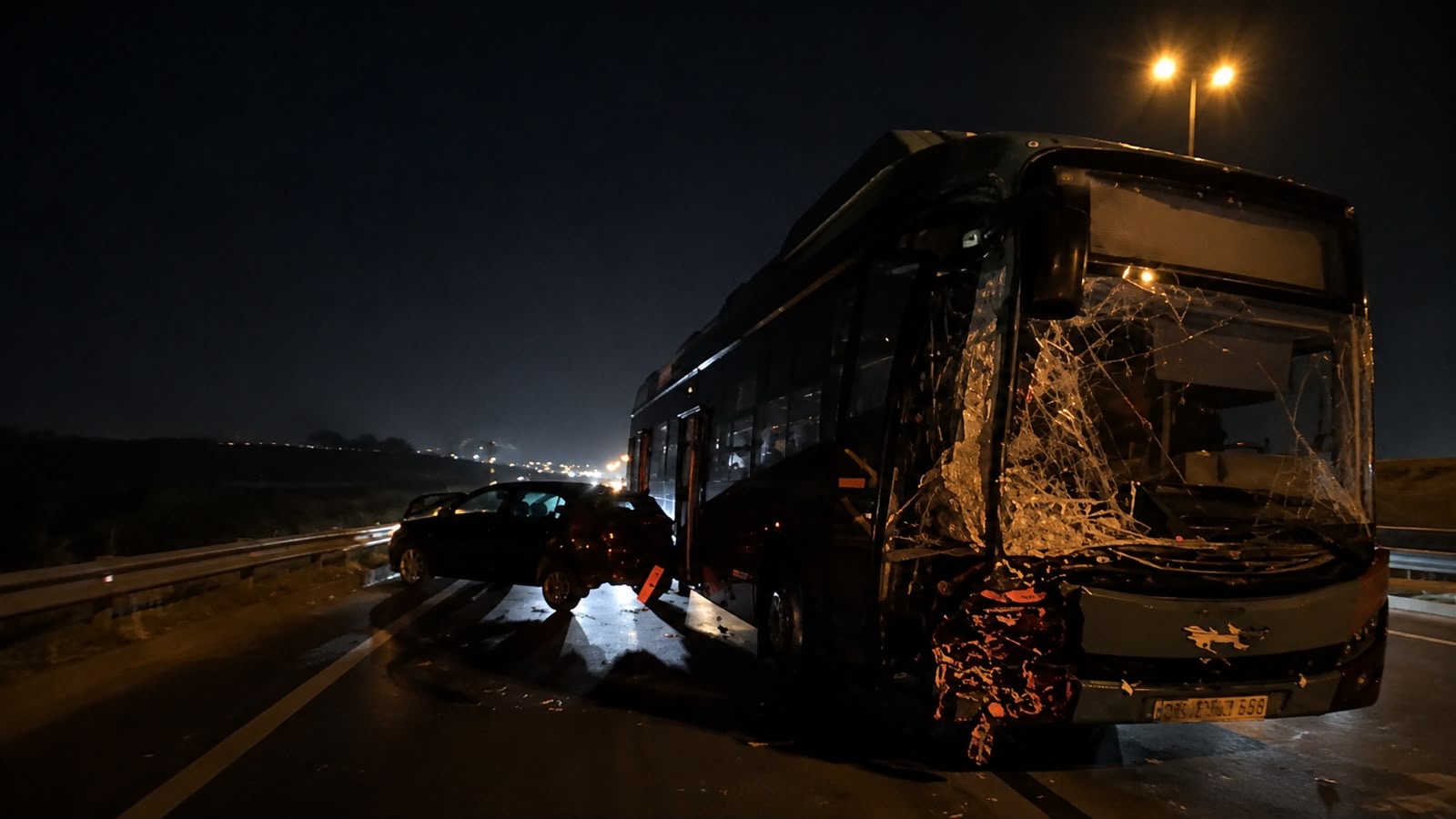 Bakıda sərnişin avtobusu qəza edib
