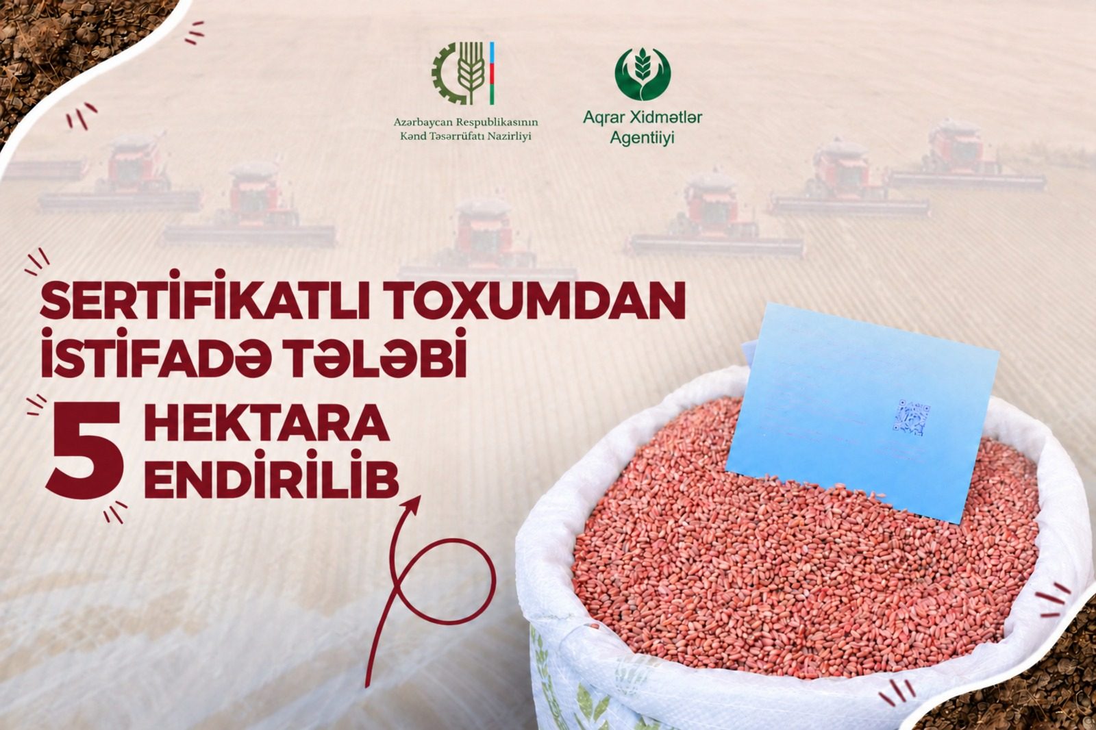 2026-2027-ci il əkin mövsümündən etibarən yerli toxumçuluğun təşviqi üçün yeni mexanizmlər tətbiq olunacaq 