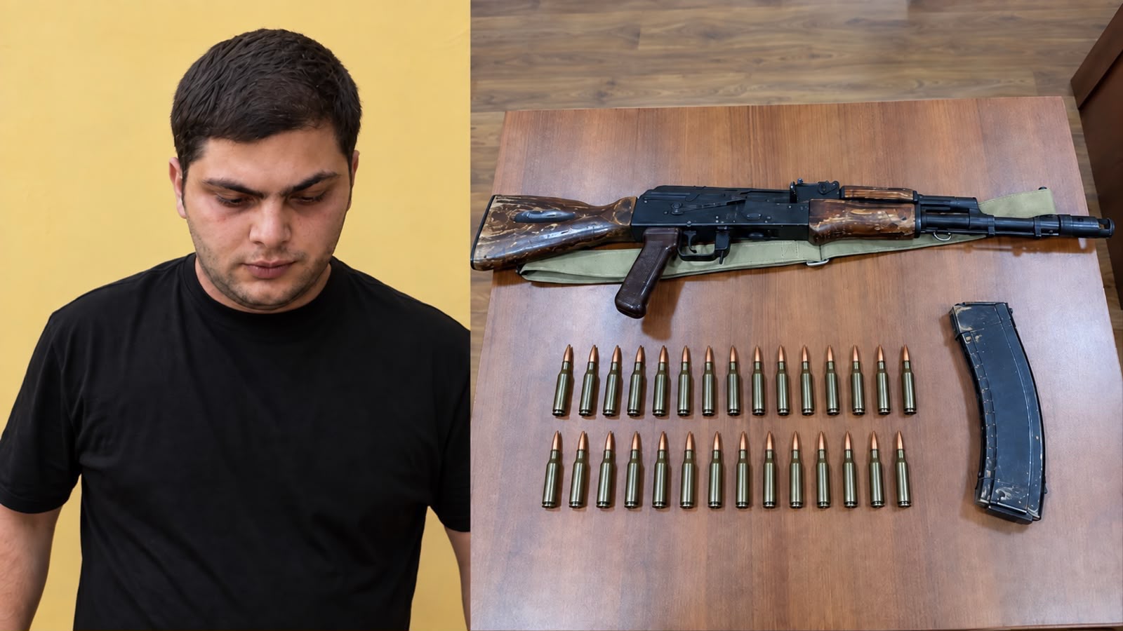 Bərdədə avtomat silah və patronlar aşkarlanıb, şübhəli şəxs tutulub