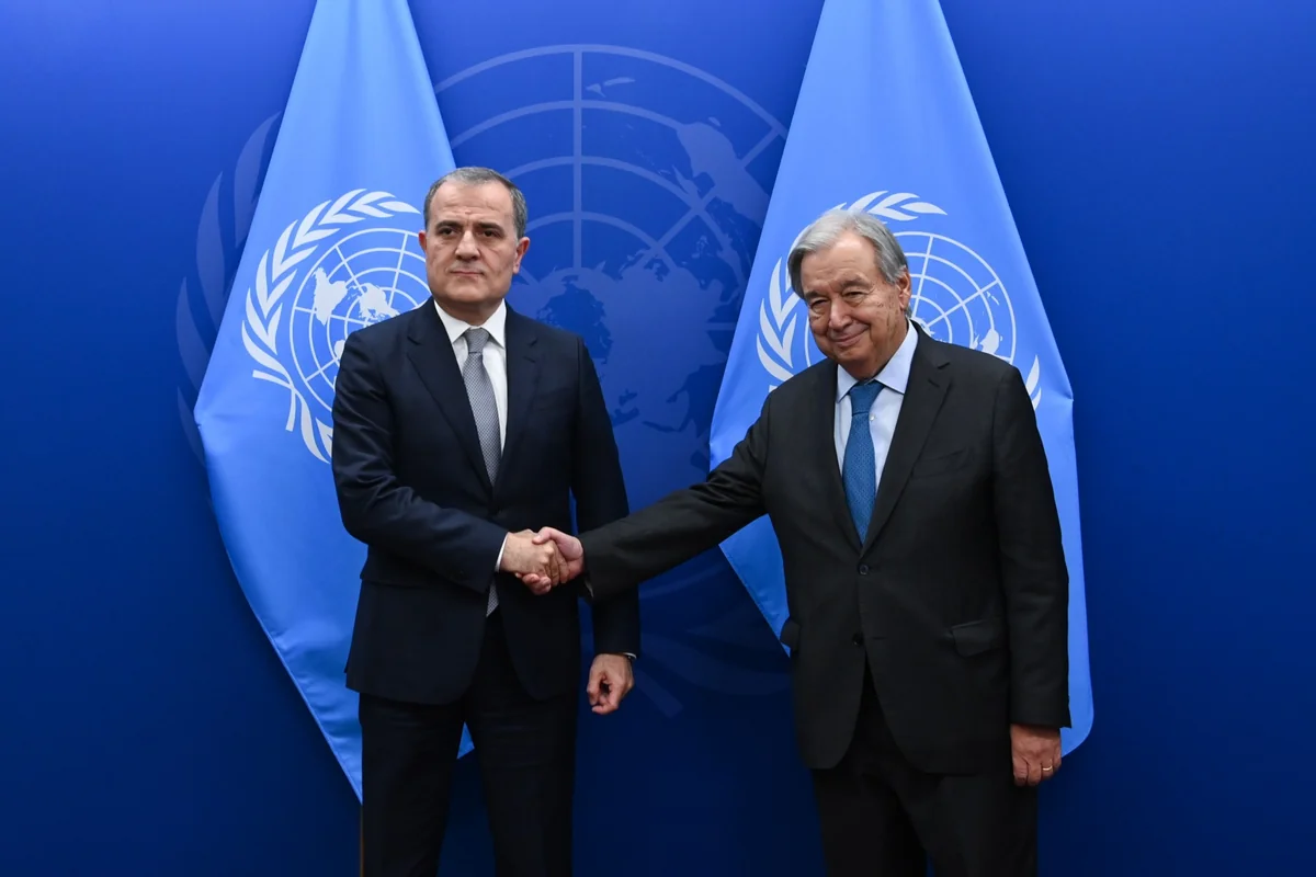 Jeyhun Bayramov meets Antonio Guterres