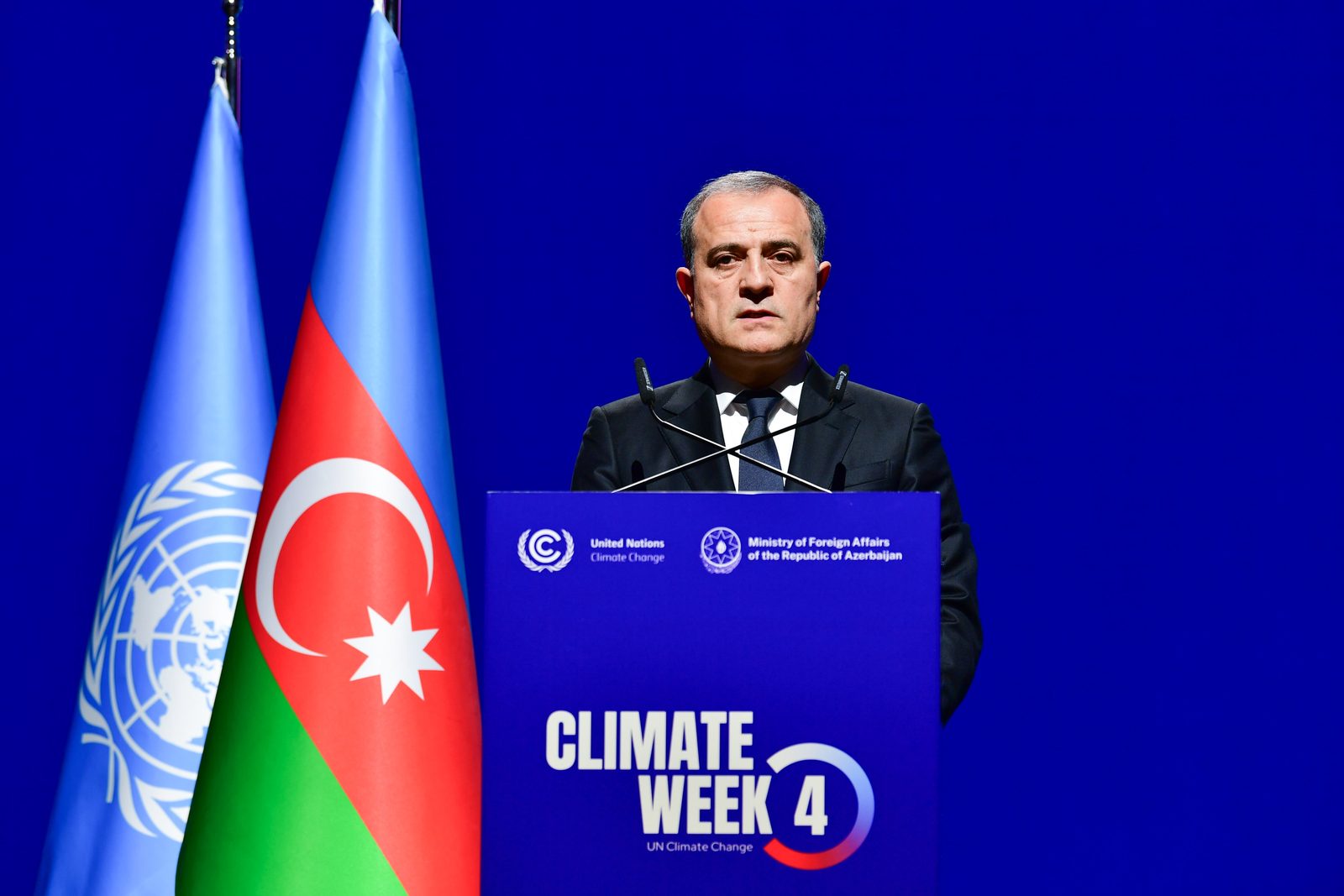 Ceyhun Bayramov BMT-nin 4-cü iqlim həftəsinin yüksək səviyyəli açılış mərasimində çıxış edib