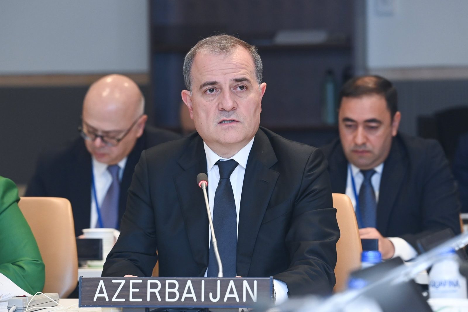 Ceyhun Bayramov Cammu və Kəşmirlə bağlı iclasda çıxış edib