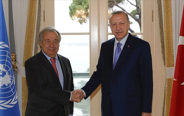 Ərdoğan Quterreş ilə görüşüb