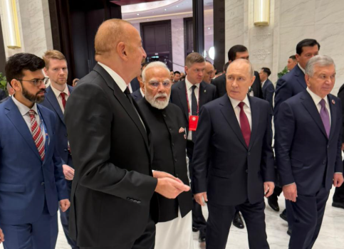 İlham Əliyev Putin və Modi ilə söhbət edib - FOTO
