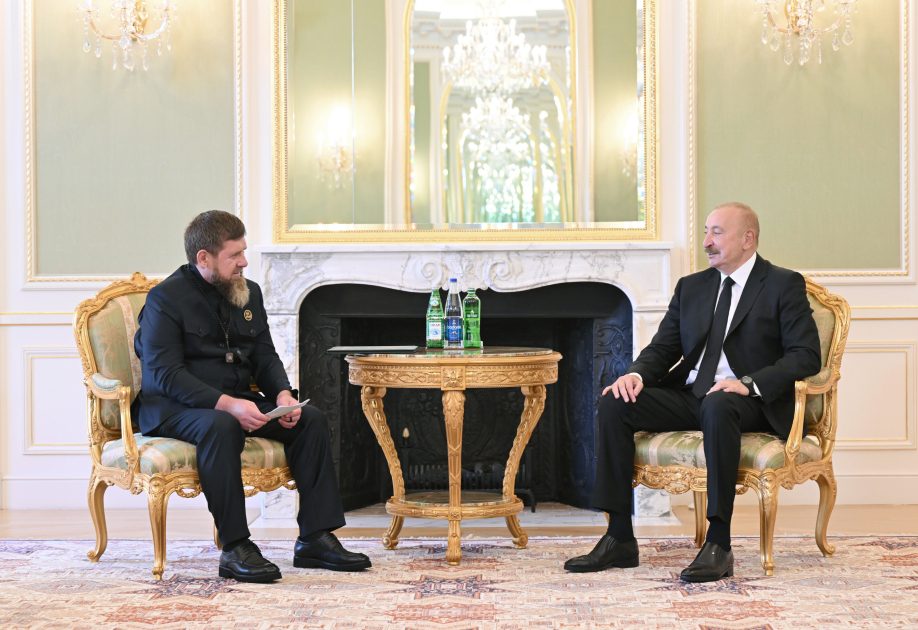 İlham Əliyev Rusiyanın Çeçenistan Respublikasının başçısını qəbul edib