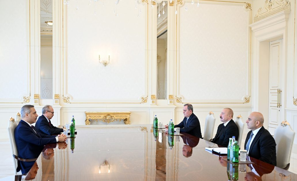 Ilham Aliyev receives Turkish FM