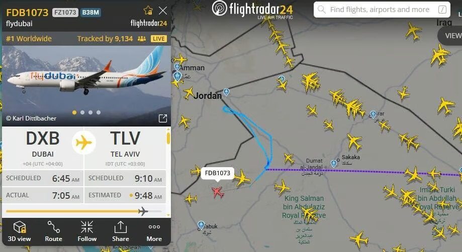 KİV: Dubaydan Tel-Əvivə uçan təyyarə qaçırılıb