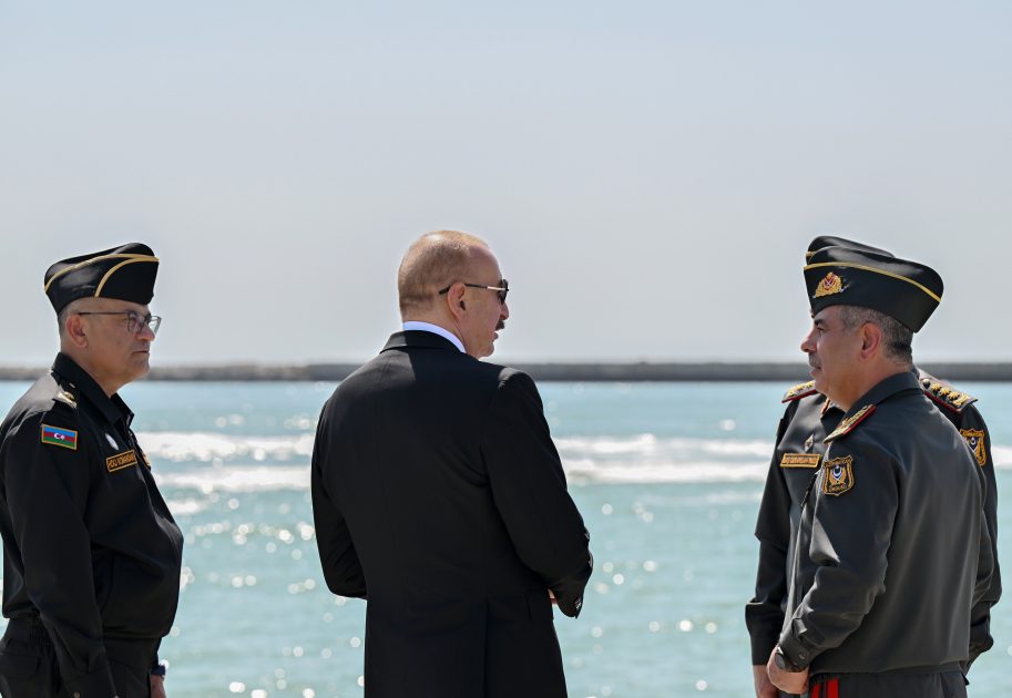 President Ilham Aliyev visits Naval Forces