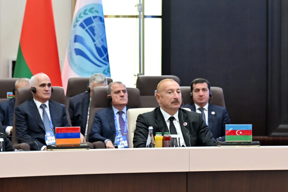 Prezident İlham Əliyev “ŞƏT plyus” formatında keçirilən görüşdə çıxış edib - YENİLƏNİB 4