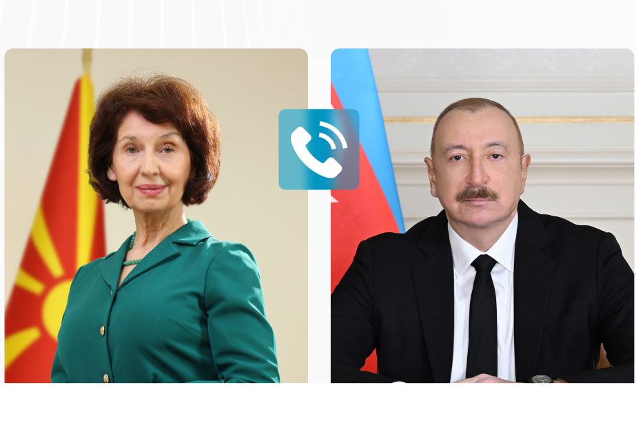President of North Macedonia calls Ilham Aliyev