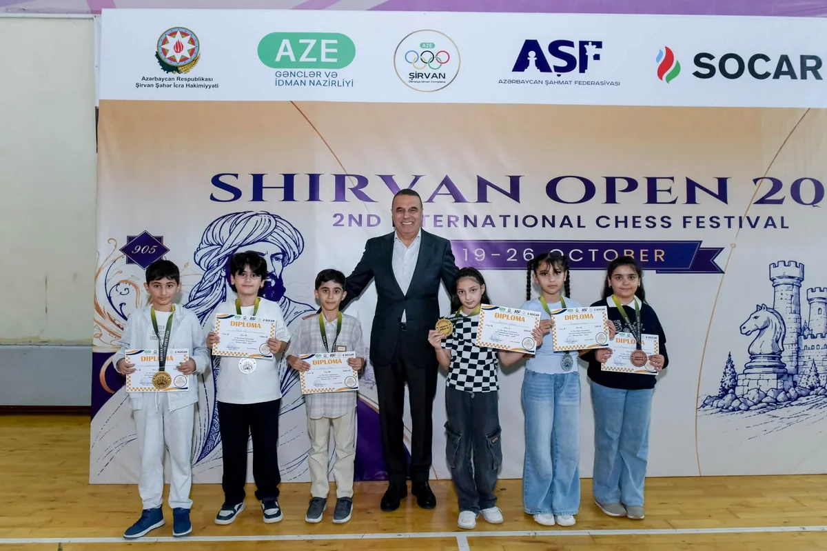 Şirvanda keçirilən Beynəlxalq Şahmat Festivalının mükafatçıları bəlli olub