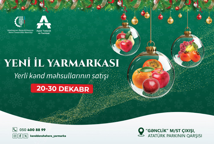 “Kənddən Şəhərə” Yeni il yarmarkası başlayır